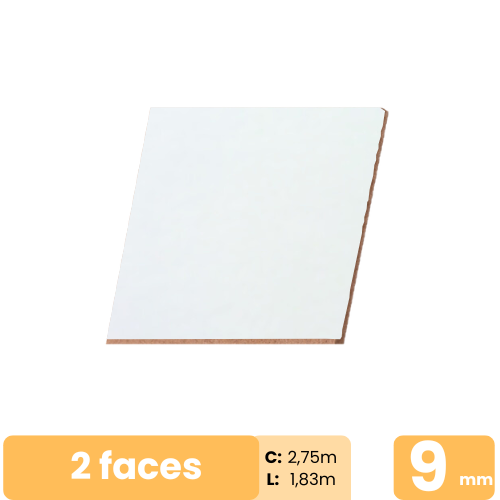 MDF Branco Nórdico 9mm 2faces 183x275cm