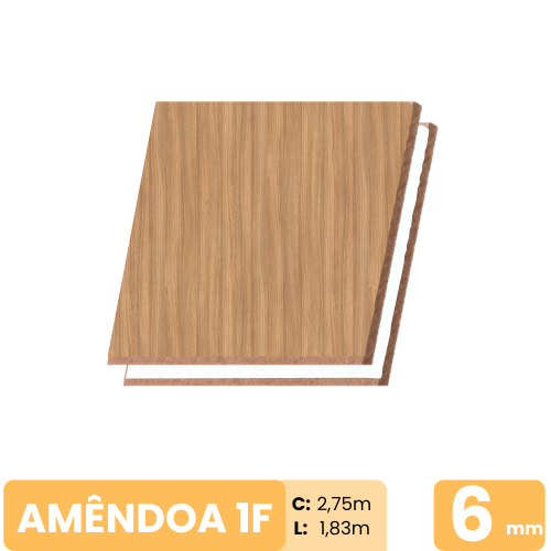 MDF Flora AMÊNDOA 6mm 1face 183x275cm